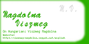 magdolna viszmeg business card